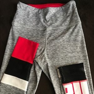 PINK Ultimate leggings-red, black, white and grey